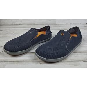 OLUKAI NOHEA Mesh Men's Slip On Loafers Dark Shadow Sz US 10 EUR 43
